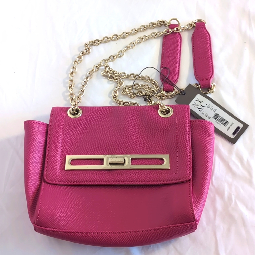 Small Handbag Pink with gold chain